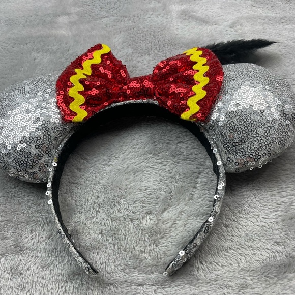 Disney Minnie Mouse Custom Made Sequins Ears Headband Adult Size - Picture 2 of 6